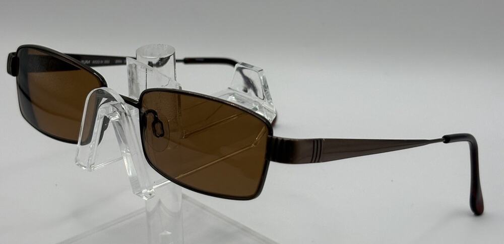 Tura Mod N 055 Brown Rectangle Sunglasses 50-17 Women’s Metal Frame